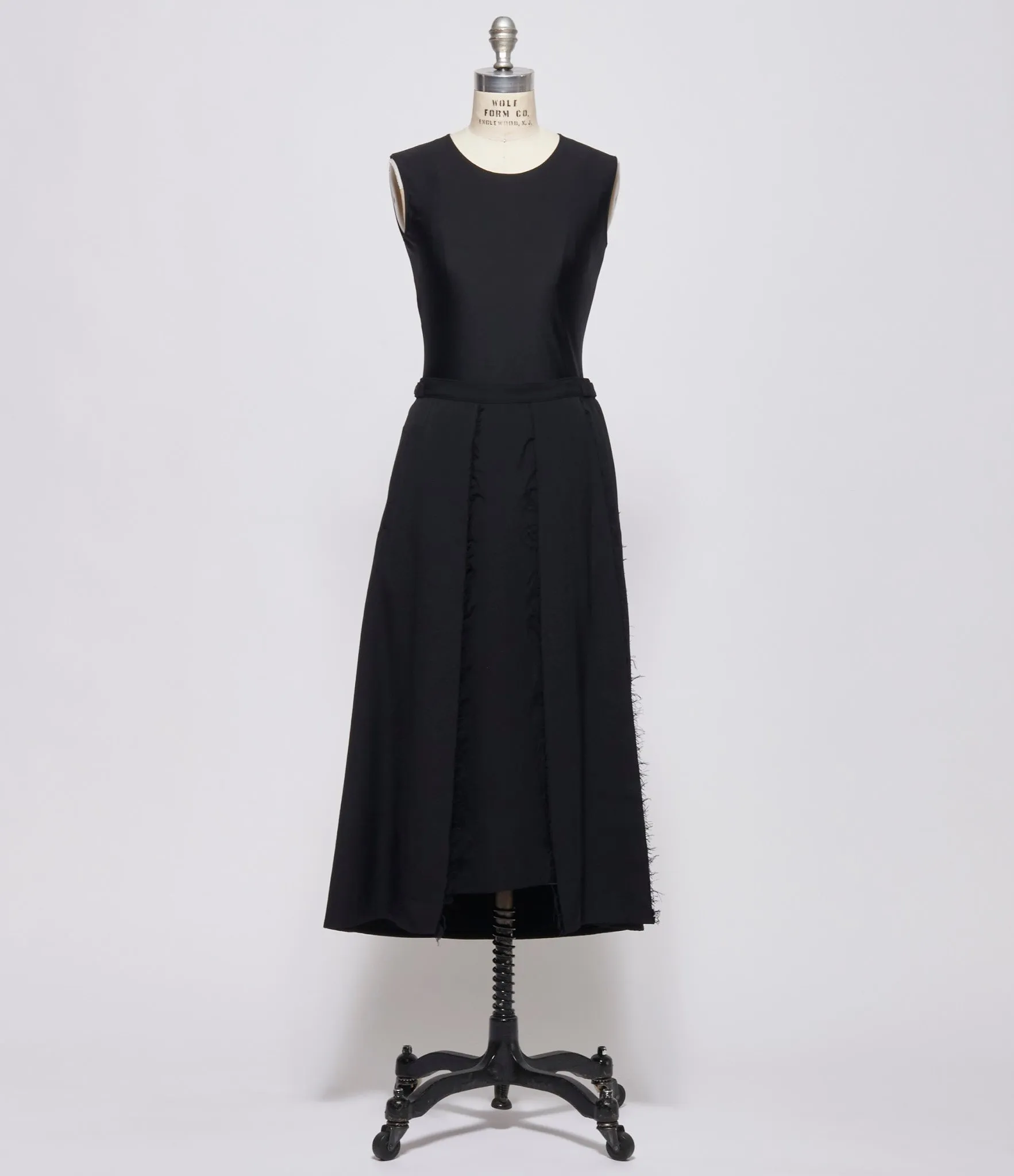 Yohji Yamamoto Womens Paneled Pleated Skirt A