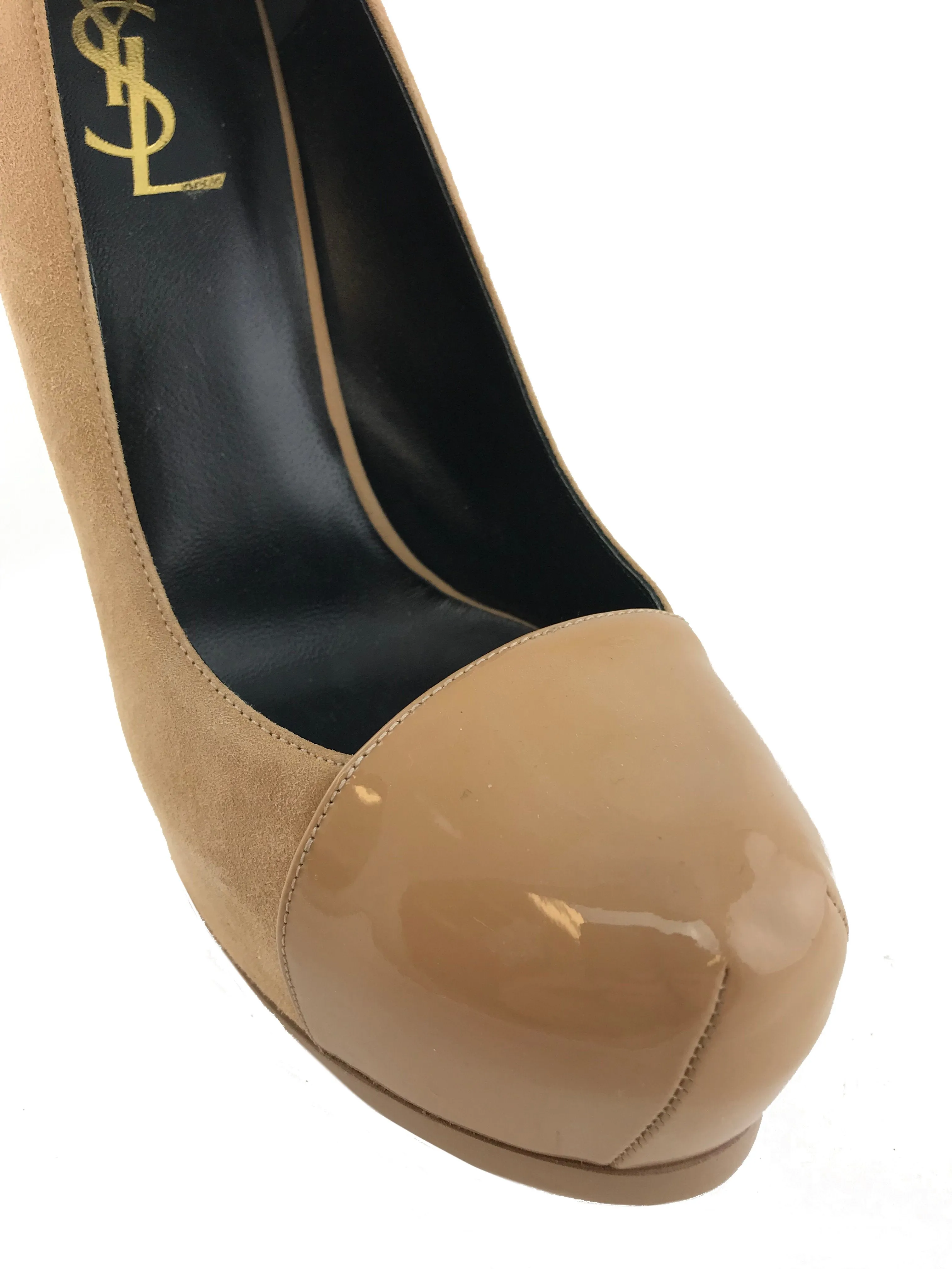 Yves Saint Laurent YSL Tribtoo Suede Platform Pumps Size 9